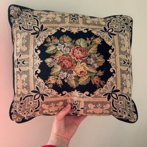 Newport Floral Tapestry Throw Pillow